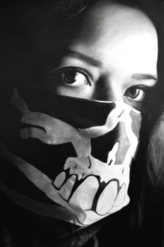 Retrato mapuche al óleo